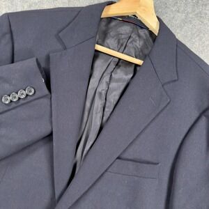J.Crew Blazer Mens 42R Navy Wool Two Button Sport Coat Suit Jacket Style 80314